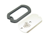 ARS Military ID Dog Tag Emergency Survival Signal Neck Knife Stainless Key Chain