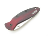 08 KERSHAW 1620 SCALLION BLACK RED SNAP ON KEN ONION FOLDING POCKET KNIFE *BLEM*