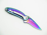 Blem* Kershaw USA 1600VIB Chive Ken Onion Folding Pocket Knife Rainbow Titanium