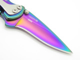 Blem* Kershaw USA 1600VIB Chive Ken Onion Folding Pocket Knife Rainbow Titanium