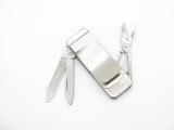 Kinryu Stainless Money Clip Cash Holder Scissor Tool Folder Folding Pocket Knife