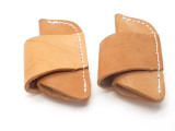Pack Of 2 - Leather Side Draw Stockman Trapper Folding Pocket Knife Sheath Case