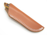 Custom North Idaho USA Honey Jigged Bone 440C Fixed Blade Hunting Knife