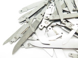 Slipjoint Lot 60 + Vtg Schrade USA Folding Pocket Knife Blade Blank Making Part
