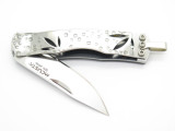 Mcusta MC154 Take Seki Japan AUS8 Micarta Bamboo Folding Money Clip Pocket Knife