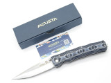 Mcusta MC-0201 Bamboo VG-10 Blade Gray Micarta Linerlock Folding Pocket Knife