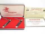 Vtg 1988 Winchester UMC The Scouts Wild Buffalo Bill Trapper Folding Knife Set