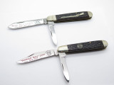 Vtg 1988 Winchester UMC The Scouts Wild Buffalo Bill Trapper Folding Knife Set