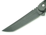 Jake Hoback Kwaiback Cf S35VN Black Custom Fixed Tanto Tactical Knife And Sheath