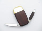 Vtg Santa Fe Stoneworks Seki Japan Cocobolo Money Clip Folding Pocket Knife