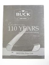 2012 Buck Dealer Knife Catalog Price List Book Fixed Folding 110 124 119 184