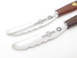 Lot Of 2 Vtg Janus Friedr Herder Constant Spade Solingen Germany Steak Knife