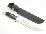 Vtg 3 Liner 72-86 Buck 120 General Usa Fixed Blade Hunting Bowie Knife & Sheath