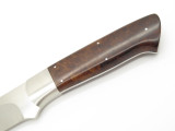 Arno Bernard Custom Handmade Burlwood N690 Blade And Custom Leather Sheath