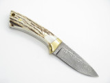 Vtg Muela Damascus Colibri Spain Limited Whitetails Stag Fixed Hunting Knife
