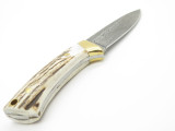 Vtg Muela Damascus Colibri Spain Limited Whitetails Stag Fixed Hunting Knife
