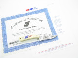 Vtg 1984 Olympics Schrade 152 Sharpfinger Scrimshaw US Shooting Team Fixed Knife