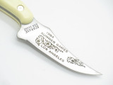 Vtg 1984 Olympics Schrade 152 Sharpfinger Scrimshaw US Shooting Team Fixed Knife