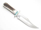 Custom Limited RRR Leroy Remer Schrade Bowie Knife Elk Stag Fixed Hunting Knife