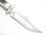 Custom Limited RRR Leroy Remer Schrade Bowie Knife Elk Stag Fixed Hunting Knife