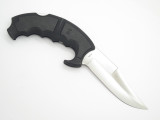 Vtg ANT-3 Black Devil 2 Seki Japan AUS-8 Fixed Swivel Hunter Knife (No Sheath)