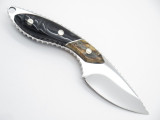 Buck 196 Mini Alpha Hunter Custom Buffalo Horn Small Fixed Blade Hunting Knife
