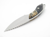 Buck 196 Mini Alpha Hunter Custom Buffalo Horn Small Fixed Blade Hunting Knife