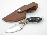 Buck 196 Mini Alpha Hunter Custom Buffalo Horn Small Fixed Blade Hunting Knife