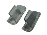 Lot Of 2- Case XX Harley Davidson Side Draw Trapper Folding Knife Leather Sheath