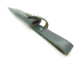 Vtg Germany 4.75" Blade Small Green Leather Fixed Blade Hunting Knife Sheath