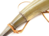Handmade John Nelson ID 14.5 In French Indian War Mountain Man Black Powder Horn