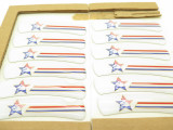 Vtg Buck 525 Gent Lockback Folding Pocket Knife Patriotic Handle Scale Lot Of 12
