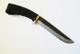 Vtg IC Cut MI4 Seki Japan Ishikawa Ken Nata San Mai Leather Fixed Machete Knife