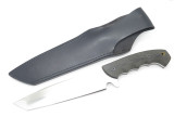 Vtg Seki Cut Prototype Japan Micarta Tanto Fixed Blade Tactical Knife & Sheath