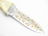 Vtg 1977 AG Russell Sting II Special Edition Oak Leaf 8" Large Dagger Boot Knife