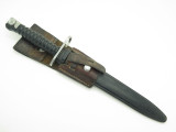 Vtg Wenger Low Sn 83300 Swiss Army Surplus Bayonet Knife & Scabbard