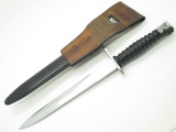 Vtg Victorinox Low Sn 55174 Swiss Army Surplus Bayonet Knife Scabbard 1960s Frog