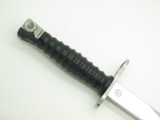 Vtg Victorinox Low Sn 55174 Swiss Army Surplus Bayonet Knife Scabbard 1960s Frog