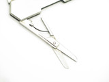 Vtg Barlow Seki Japan Stainless Gentleman Desk Letter Opener & Scissor Knife