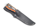 SOG HUNTSPOINT TAIWAN FIXED BLADE AUS-8 KNIFE ORANGE HANDLE WITH SHEATH