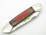 Vtg Jumbo Chief Buffalo Nickel Pakistan Huge 8.4" Giant Wood Folding Canoe Knife