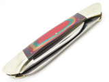 Vtg Jumbo Chief Buffalo Nickel Pakistan Huge 8.4" Giant Wood Folding Canoe Knife