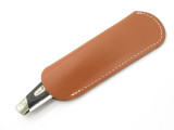 Lot 2 - Leather Stockman Trapper Folding Pocket Knife Sheath Buck 301 Case