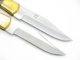 Lot Of 2- Proto USA 18545 Folding Hunter Lockback Knife Factory Second