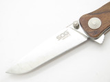 Vtg SOG Twitch II Rosewood Handle Assisted AUS-8 Folding Pocket Knife