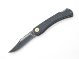 Vtg Parker Imai K-139 Seki Japan 5" Black Folding Hunter Lockback Knife & Sheath