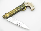 Vtg Parker Seki Japan Valley Forge Figural Flintlock Pistol Knife Old Pocket