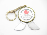 Vtg 1982 World's Fair Round Key Chain Imperial Folding Pocket Knife
