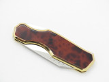Vtg Hoffman Design M. Kawakami Seki Japan Gentleman Folding Pocket Knife Red