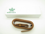 Vintage Seki Cut Japan Fixed Blade Belt Knife With Brown Leather Belt